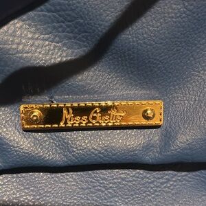 Miss Gustto Blue Leather Bag